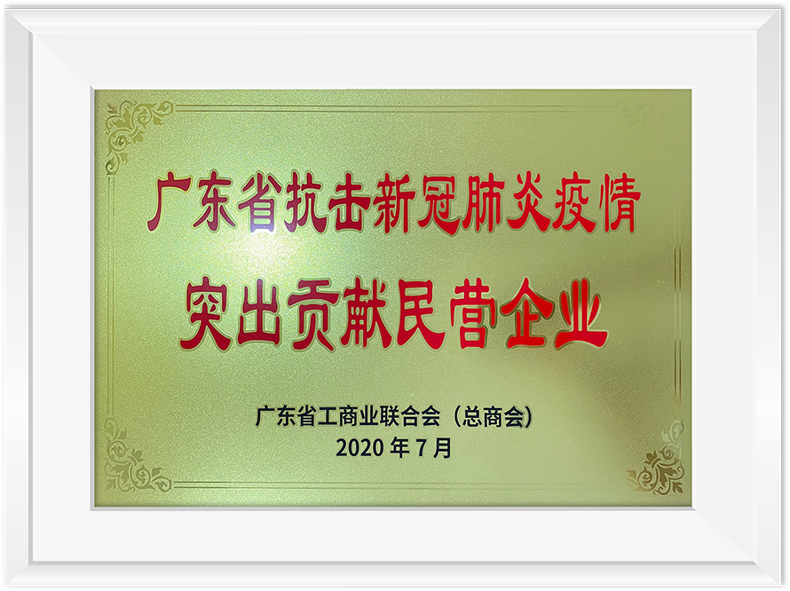 广东省抗击新冠肺炎疫情突出贡献民营企业